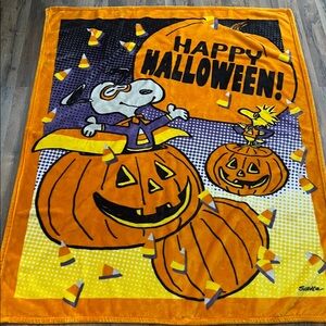 Snoopy Hallmark Plush Halloween Blanket